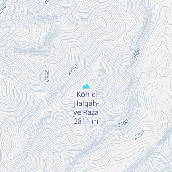 Map of Kōh-e Ḩalqah-ye Raẕā