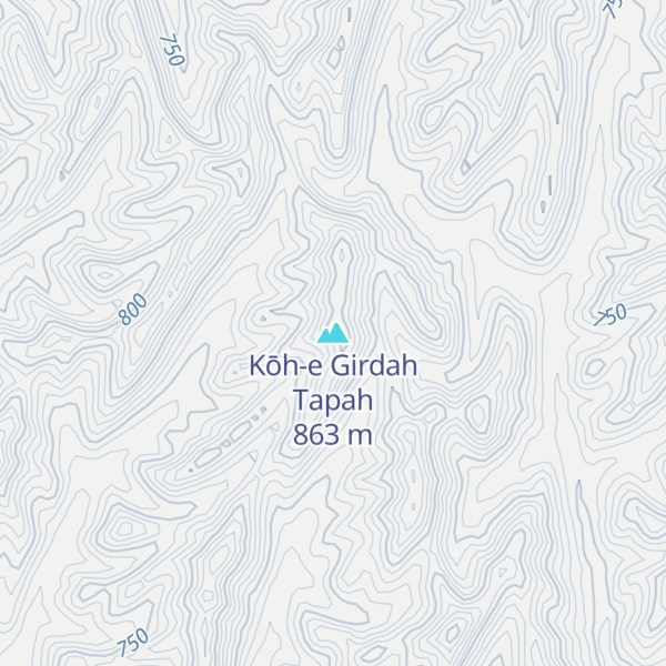 Map of Kōh-e Girdah Tapah