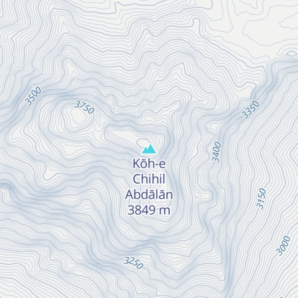 Map of Kōh-e Chihil Abdālān