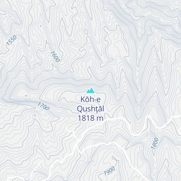 Map of Kōh-e Qushţāl
