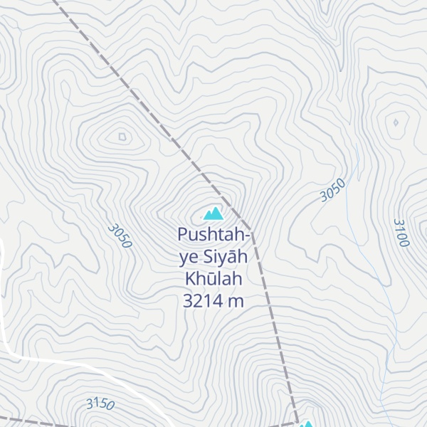 Map of Pushtah-ye Siyāh Khūlah