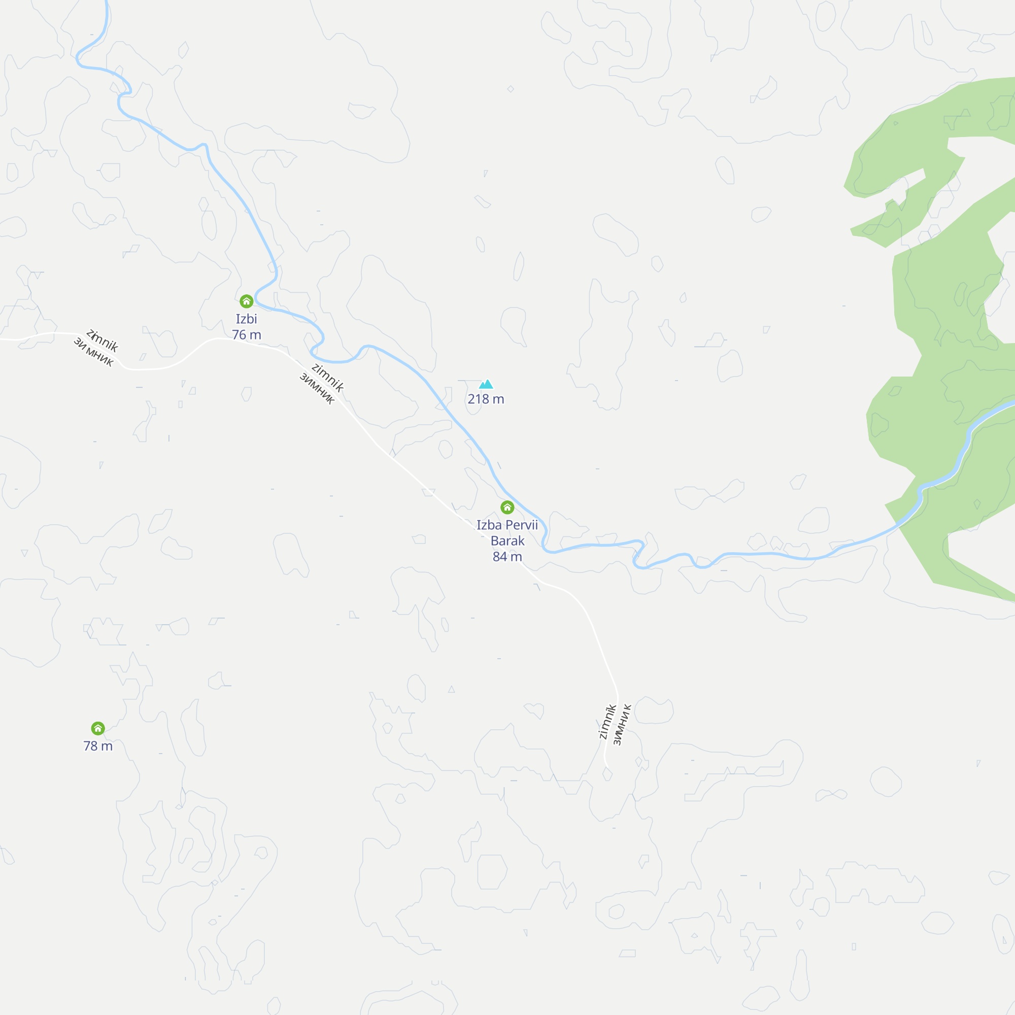 Izba Pervii Barak map