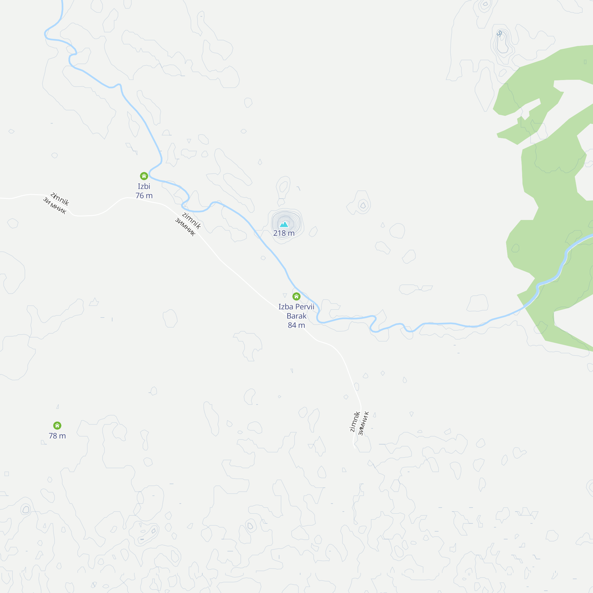Izba Pervii Barak map