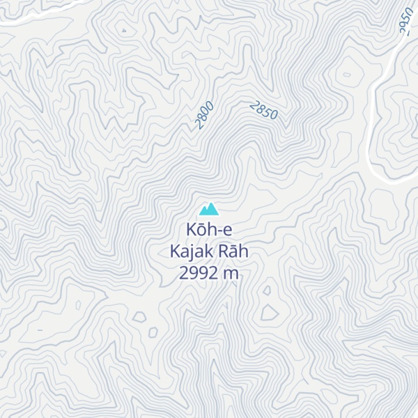 Map of Kōh-e Kajak Rāh
