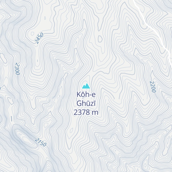 Map of Kōh-e Ghūzī