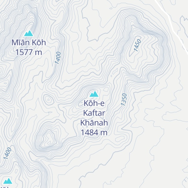 Map of Kōh-e Kaftar Khānah