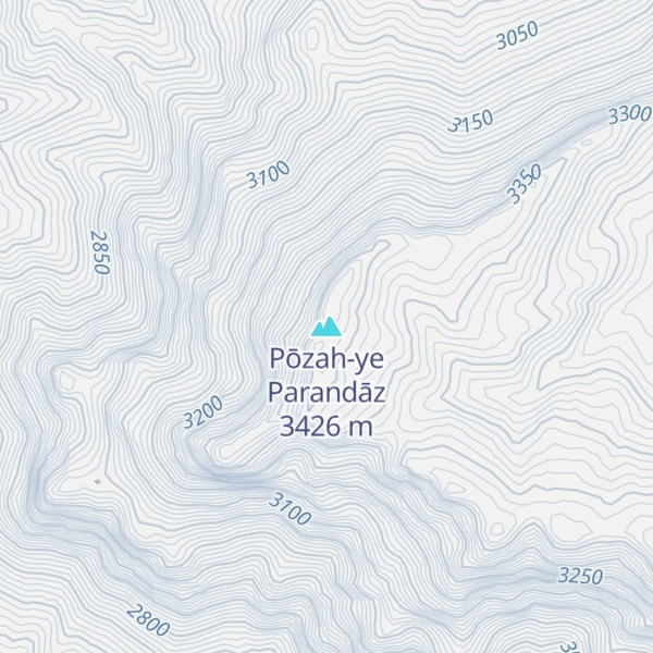 Map of Pōzah-ye Parandāz