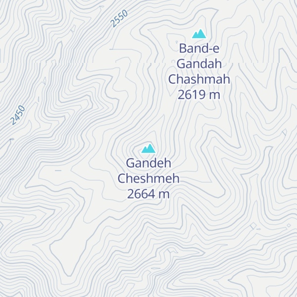 Map of Gandeh Cheshmeh