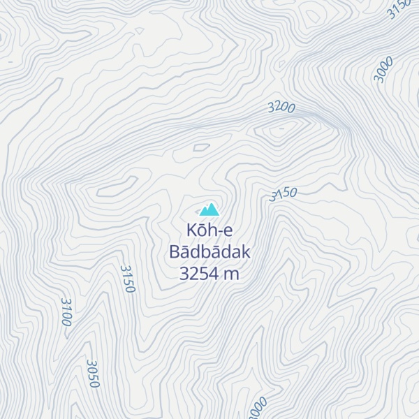 Map of Kōh-e Bādbādak