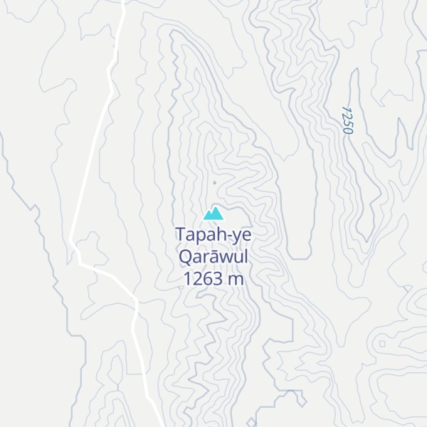 Map of Tapah-ye Qarāwul