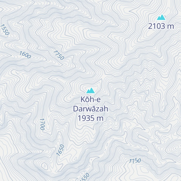 Map of Kōh-e Darwāzah
