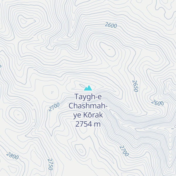 Map of Taygh-e Chashmah-ye Kōrak