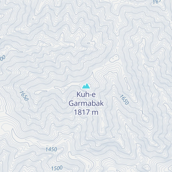 Map of Kuh-e Garmabak