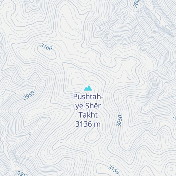 Map of Pushtah-ye Shēr Takht