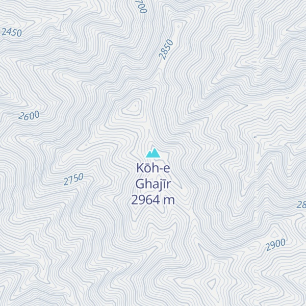 Map of Kōh-e Ghajīr