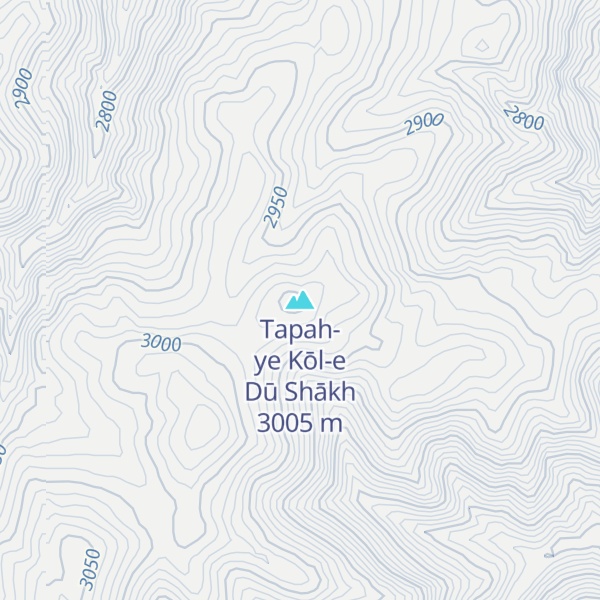 Map of Tapah-ye Kōl-e Dū Shākh