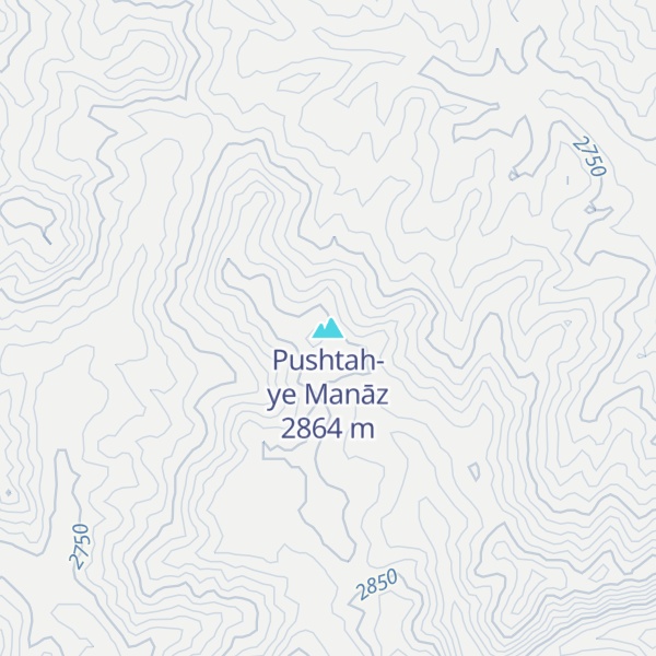 Map of Pushtah-ye Manāz