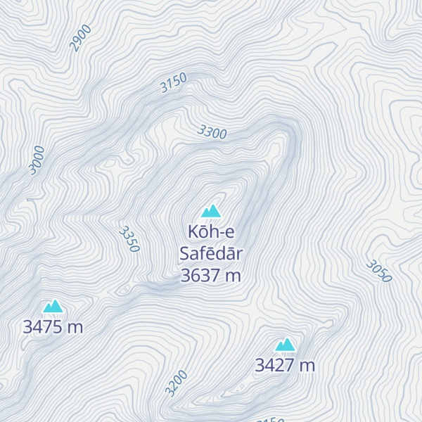Map of Kōh-e Safēdār