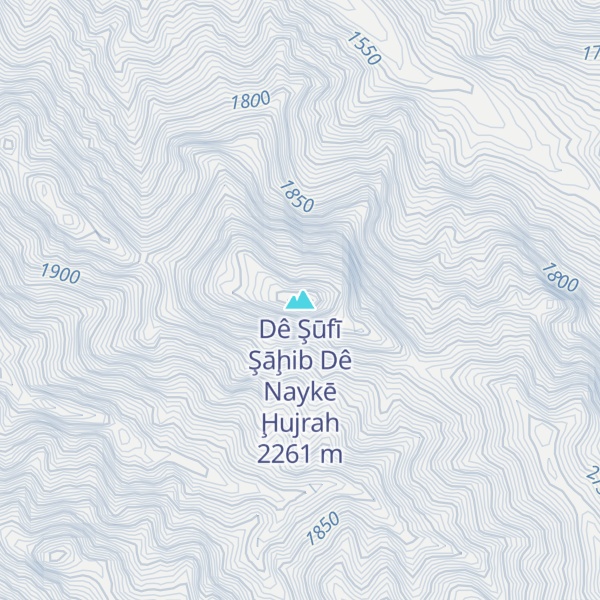 Map of Dê Şūfī Şāḩib Dê Naykē Ḩujrah
