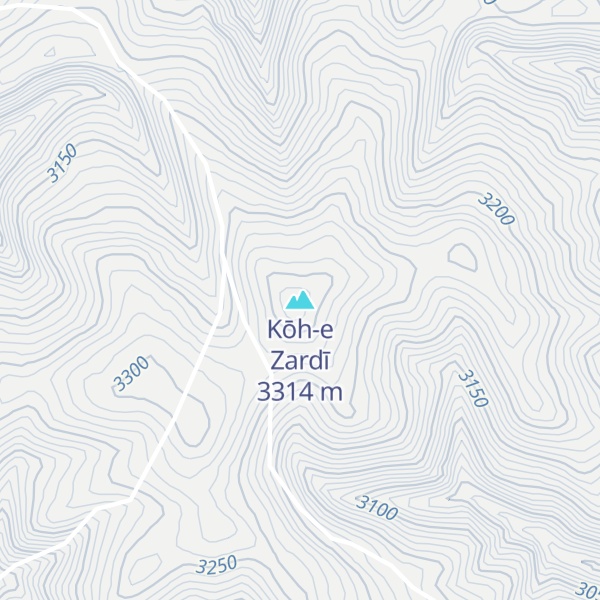 Map of Kōh-e Zardī