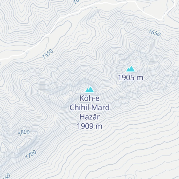 Map of Kōh-e Chihil Mard Hazār