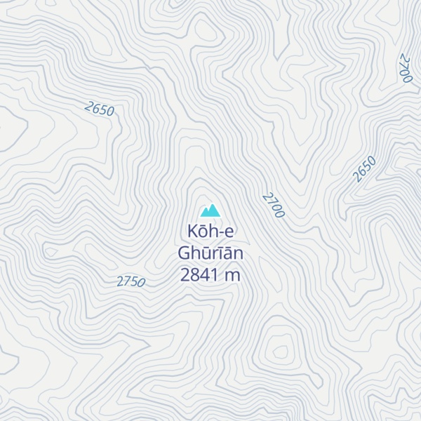Map of Kōh-e Ghūrīān