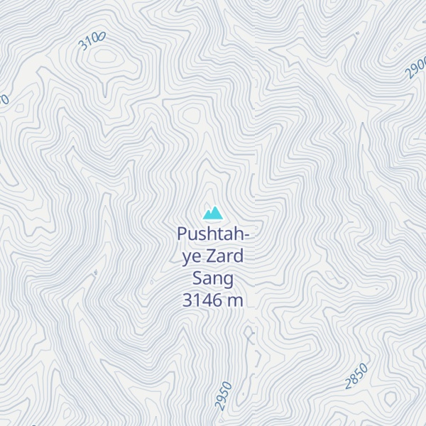 Map of Pushtah-ye Zard Sang