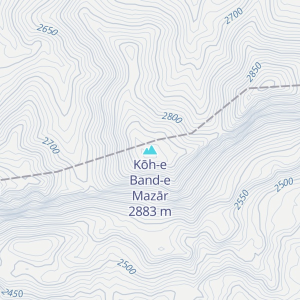 Map of Kōh-e Band-e Mazār