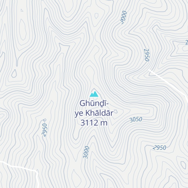 Map of Ghūnḏī-ye Khāldār