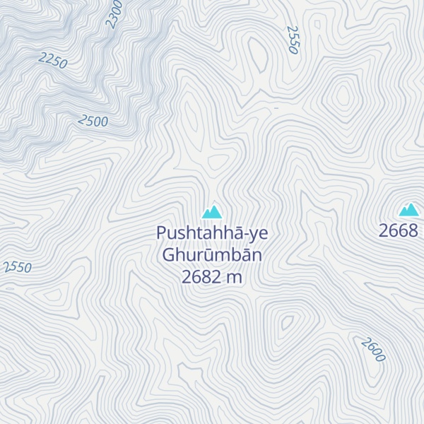 Map of Pushtahhā-ye Ghurūmbān