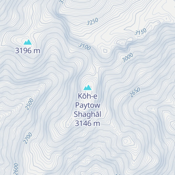 Map of Kōh-e Paytow Shaghāl