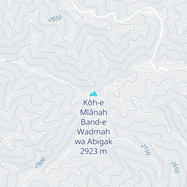 Map of Kōh-e Mīānah Band-e Wadmah wa Abigak