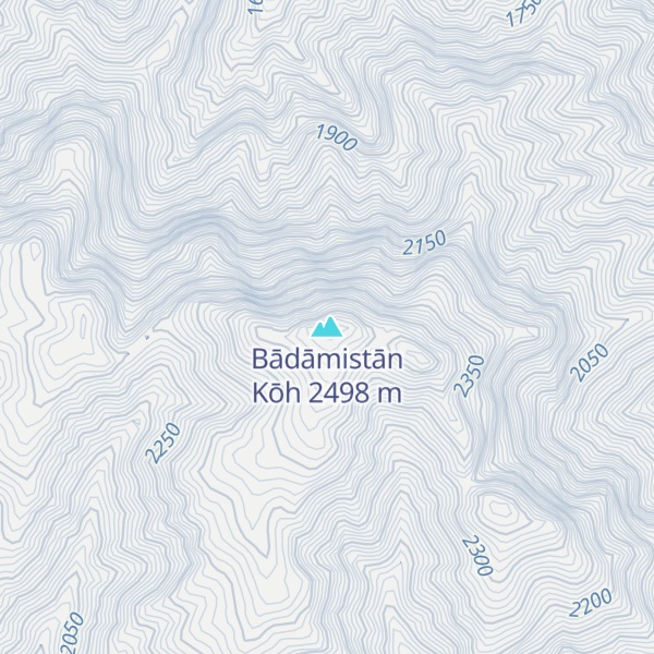 Map of Bādāmistān Kōh