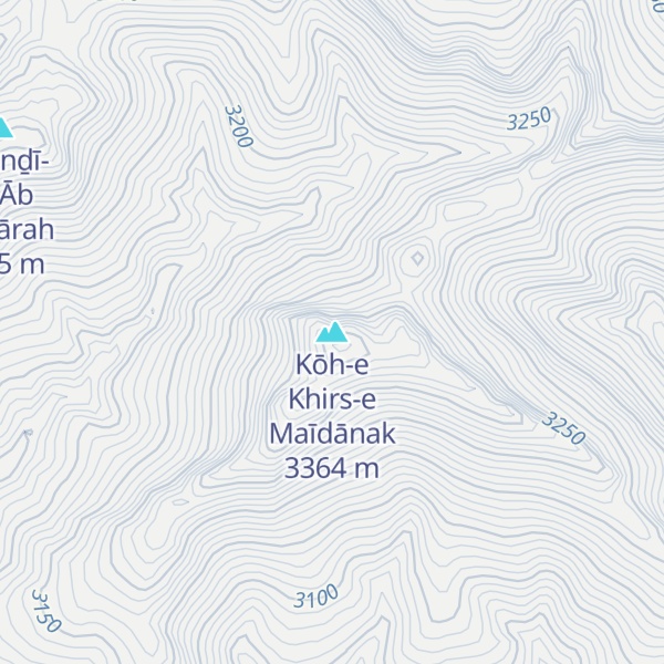 Map of Kōh-e Khirs-e Maīdānak
