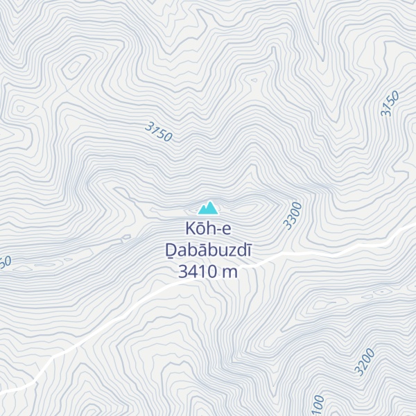 Map of Kōh-e Ḏabābuzdī
