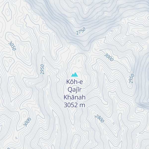 Map of Kōh-e Qajīr Khānah