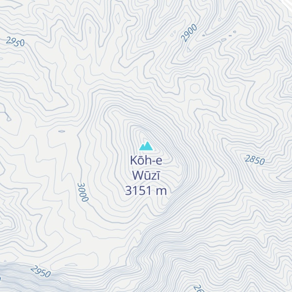 Map of Kōh-e Wūzī