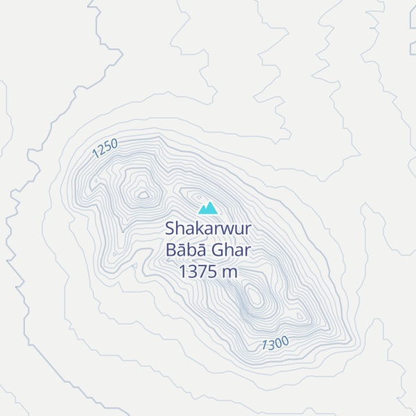 Map of Shakarwur Bābā Ghar