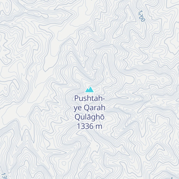 Map of Pushtah-ye Qarah Qulāghō