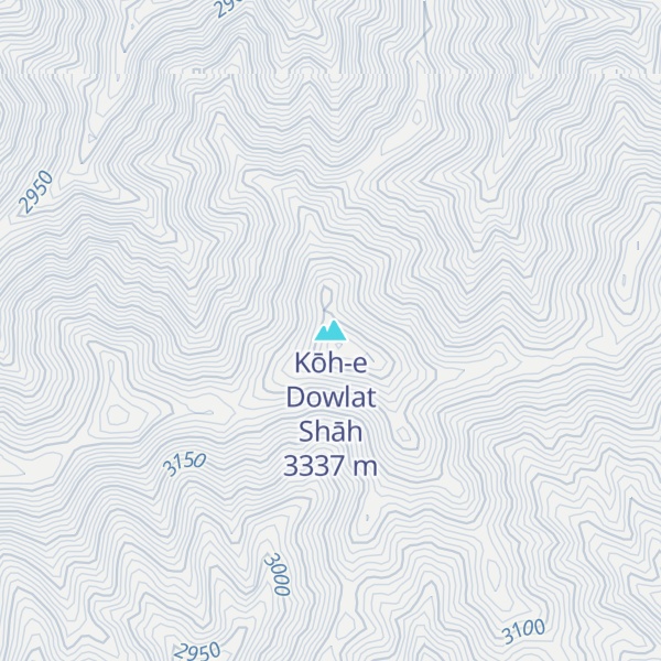 Map of Kōh-e Dowlat Shāh