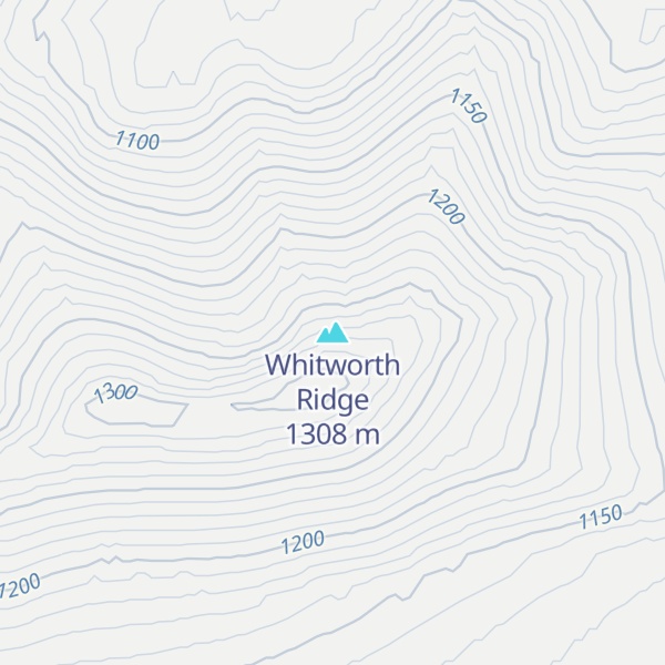 Map of Whitworth Ridge