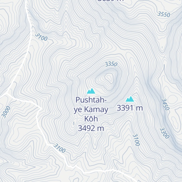 Map of Pushtah-ye Kamay Kōh