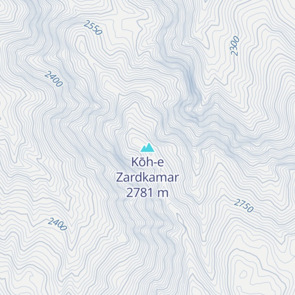 Map of Kōh-e Zardkamar