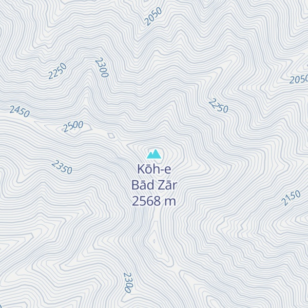 Map of Kōh-e Bād Zār