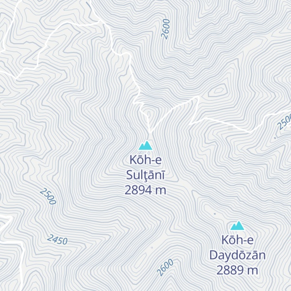 Map of Kōh-e Sulţānī