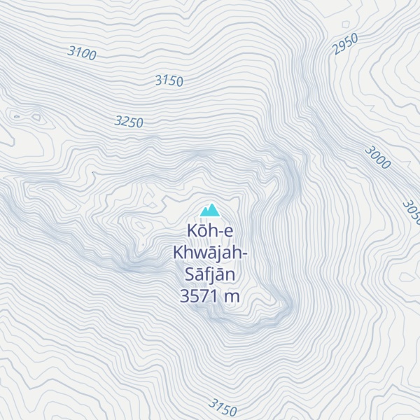 Map of Kōh-e Khwājah-Sāfjān