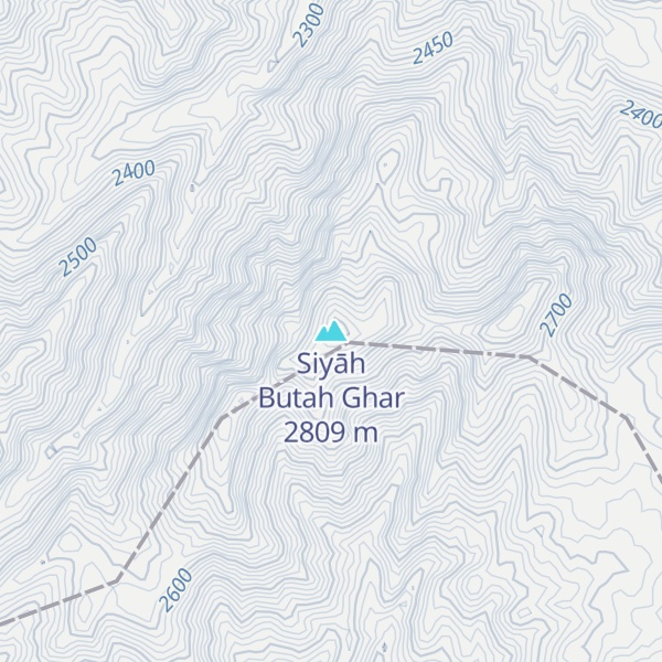 Map of Siyāh Butah Ghar