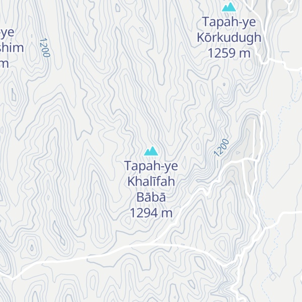Map of Tapah-ye Khalīfah Bābā