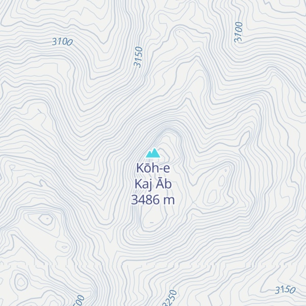 Map of Kōh-e Kaj Āb