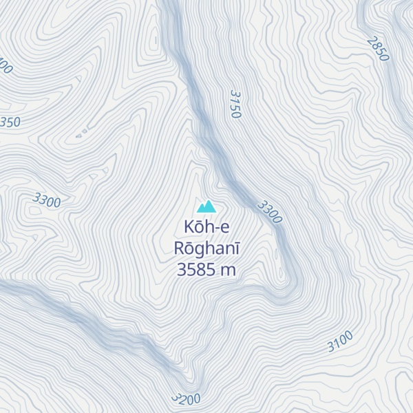 Map of Kōh-e Rōghanī